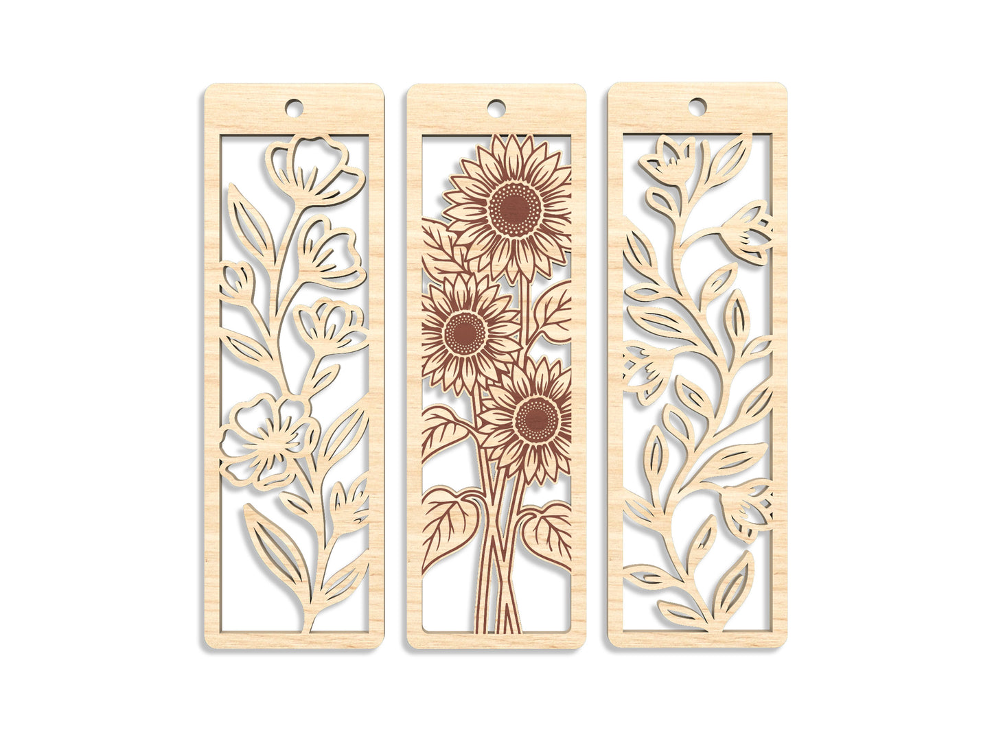 Floral Bookmark SVG Bundle 25 Designs for xTool and Glowforge