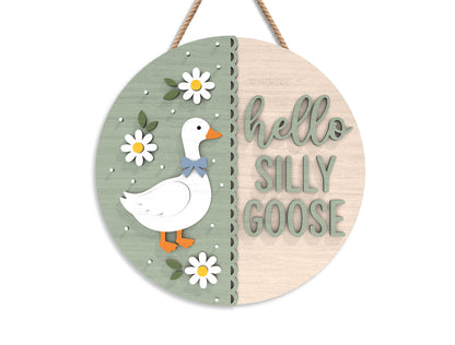 Goose Door Hanger SVG Laser Cut File for xTool and Glowforge