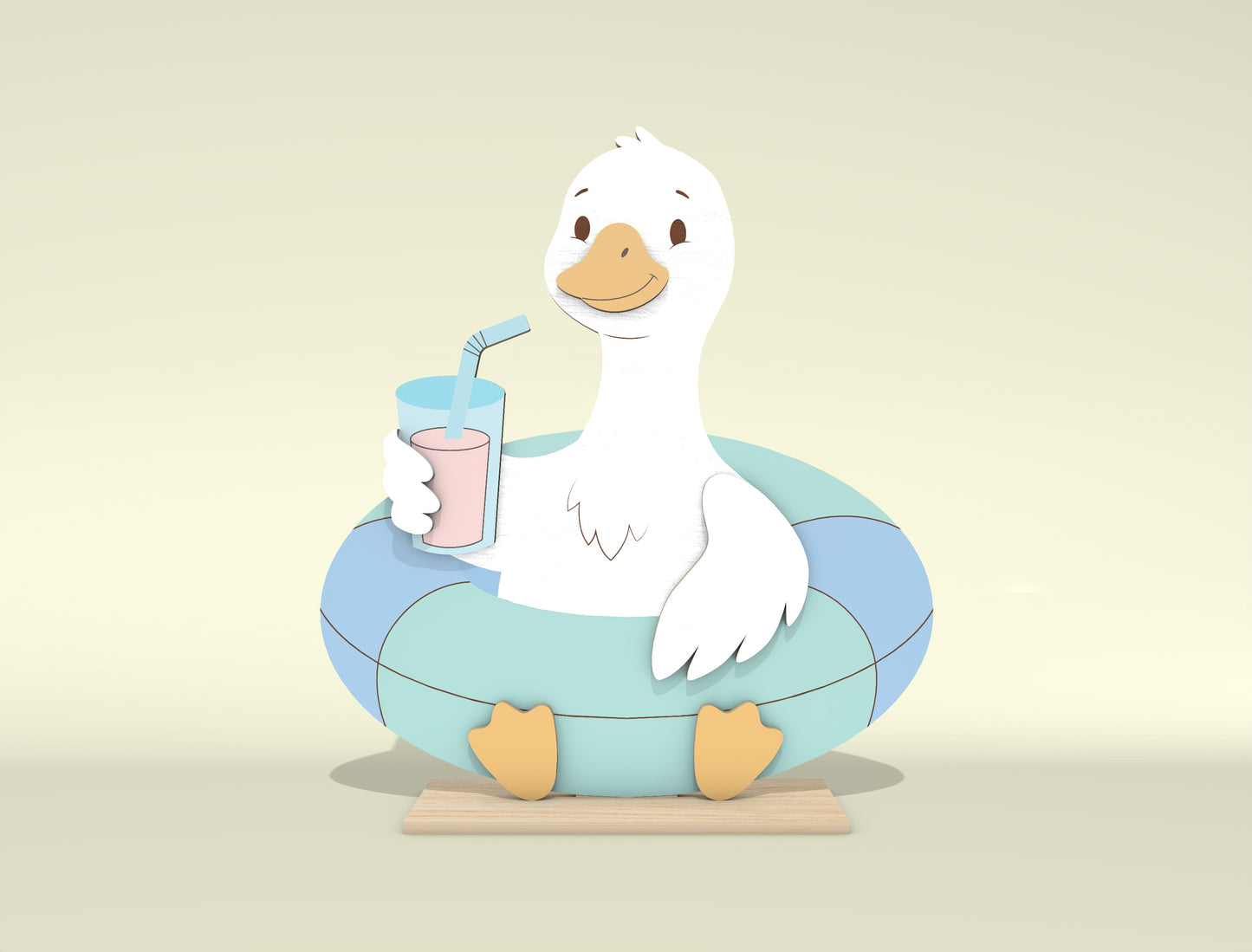 Summer Goose Shelf Sitter SVG Bundle for Glowforge and LightBurn