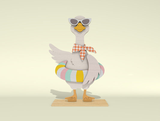 Summer Goose Shelf Sitter SVG Bundle for Glowforge and LightBurn