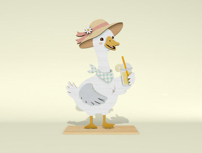 Summer Goose Shelf Sitter SVG Bundle for Glowforge and LightBurn