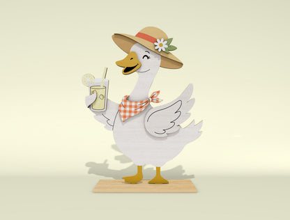 Summer Goose Shelf Sitter SVG Bundle for Glowforge and LightBurn