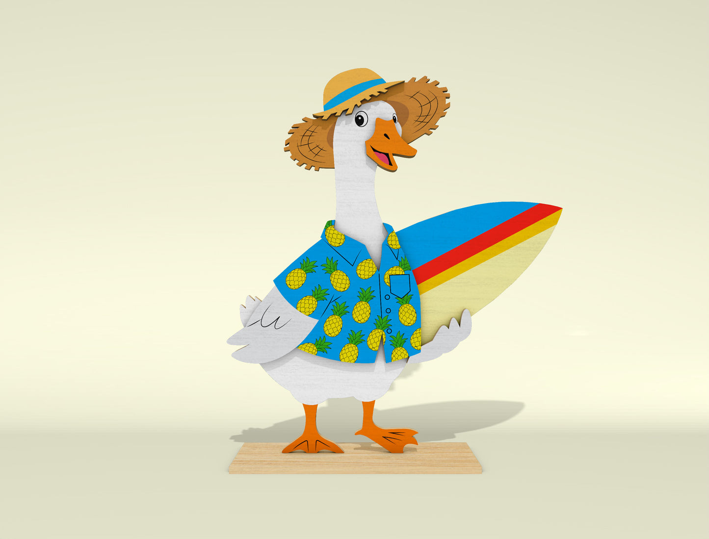Summer Goose Shelf Sitter SVG Bundle for Glowforge and LightBurn