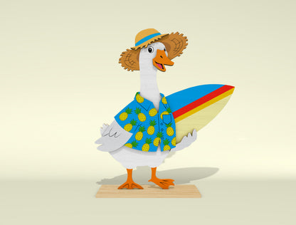 Summer Goose Shelf Sitter SVG Bundle for Glowforge and LightBurn