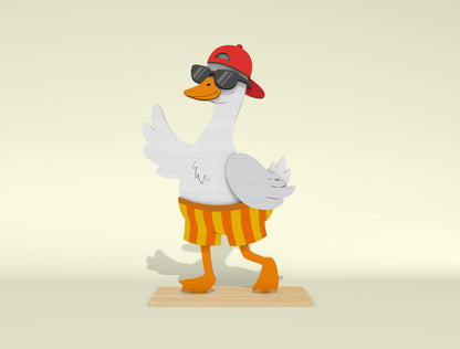 Summer Goose Shelf Sitter SVG Bundle for Glowforge and LightBurn