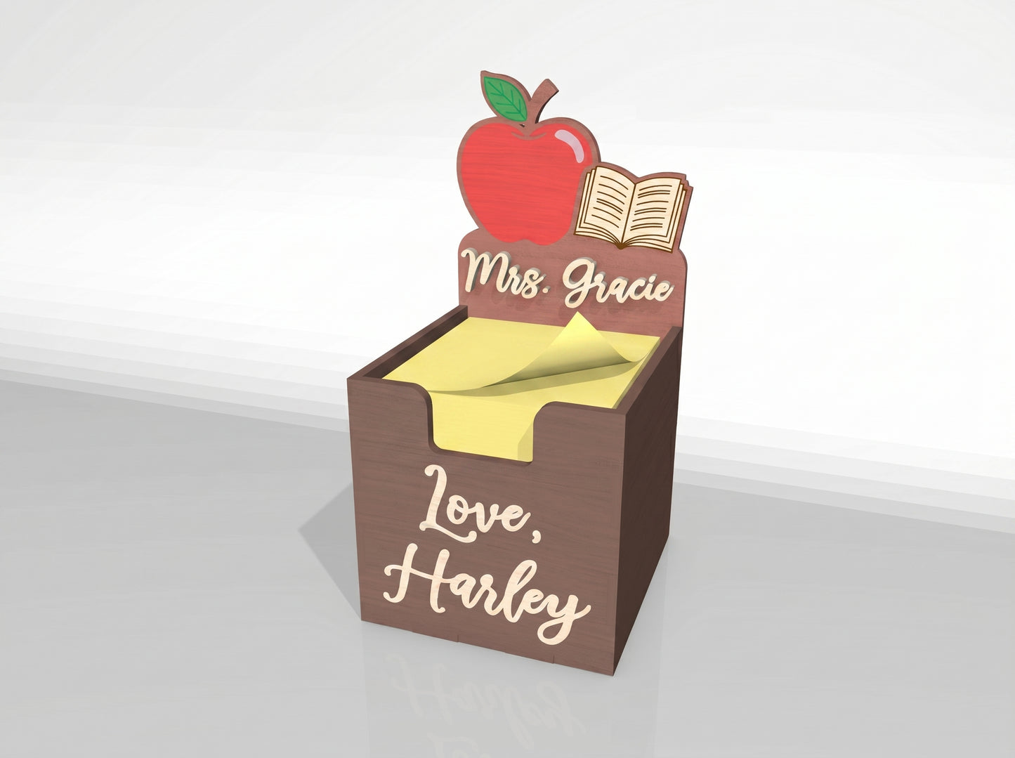 Teacher Sticky Note Holder SVG Bundle for Glowforge and xTool