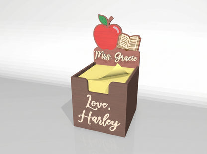 Teacher Sticky Note Holder SVG Bundle for Glowforge and xTool