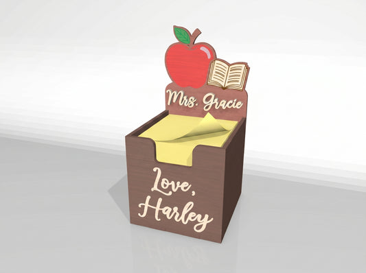 Teacher Sticky Note Holder SVG Bundle for Glowforge and xTool
