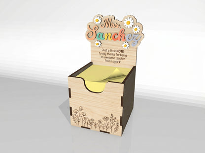Teacher Sticky Note Holder SVG Bundle for Glowforge and xTool