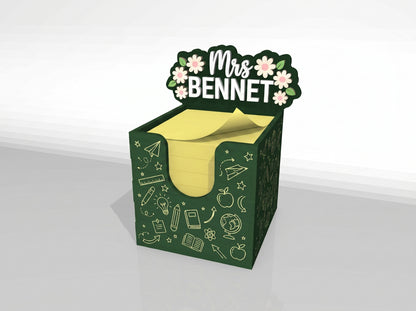 Teacher Sticky Note Holder SVG Bundle for Glowforge and xTool