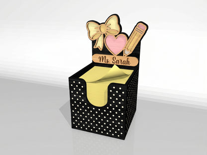 Teacher Sticky Note Holder SVG Bundle for Glowforge and xTool