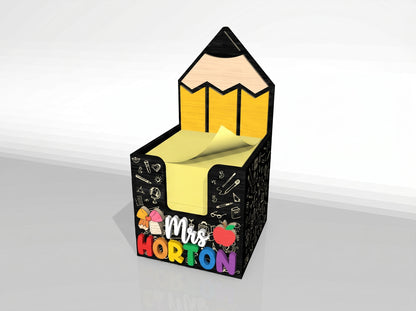 Teacher Sticky Note Holder SVG Bundle for Glowforge and xTool