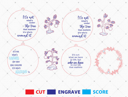 Charlie Brown Christmas Tree Quote Ornament SVG Bundle 6