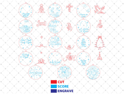 Christian Christmas Ornament SVG Bundle 7