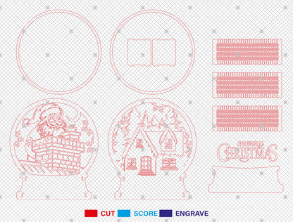 Christmas Scene Lantern SVG Bundle 11