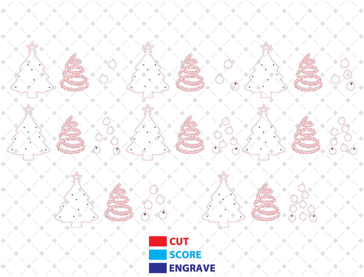 Personalized Family Christmas Tree Ornament SVG Bundle 6