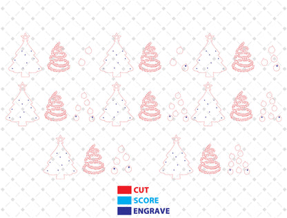 Personalized Family Christmas Tree Ornament SVG Bundle 6