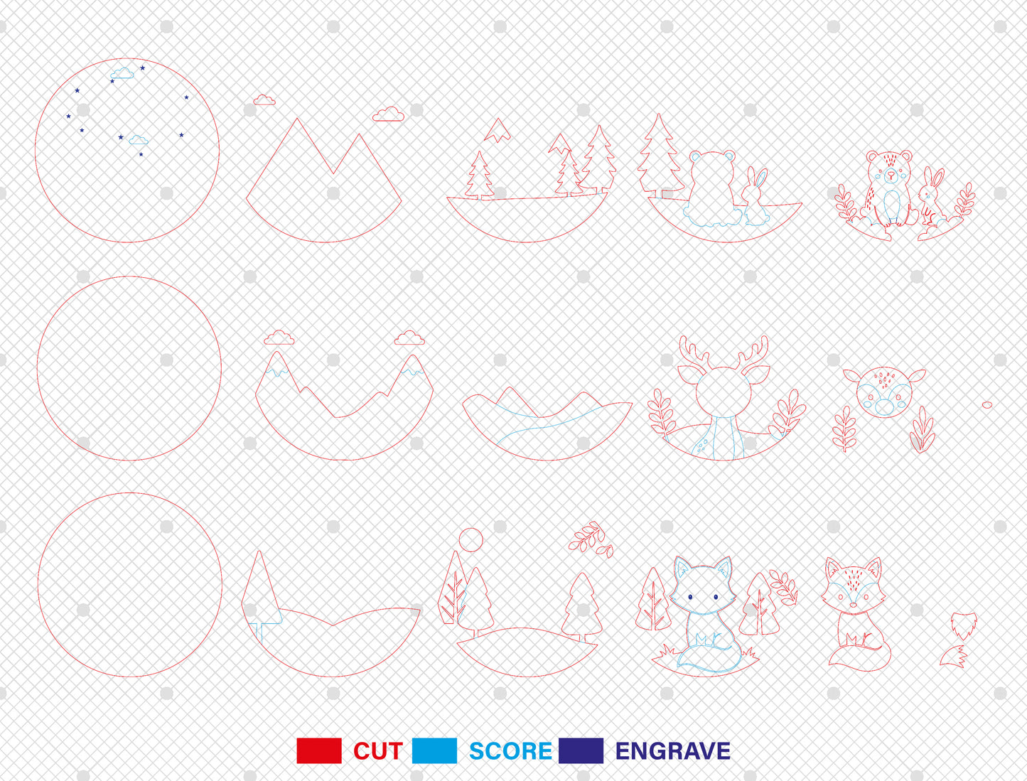 Forest Animal Baby Name SVG File for Glowforge and xTool