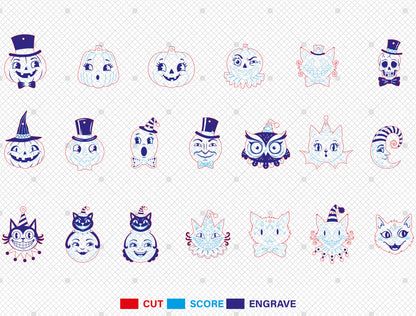 Halloween Earrings SVG Bundle Laser Cut Designs