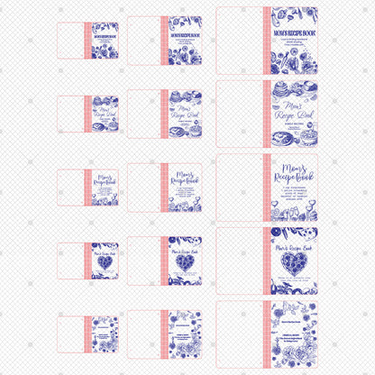 Mom's Recipe Book SVG Heart Food Floral Cookbook for xTool