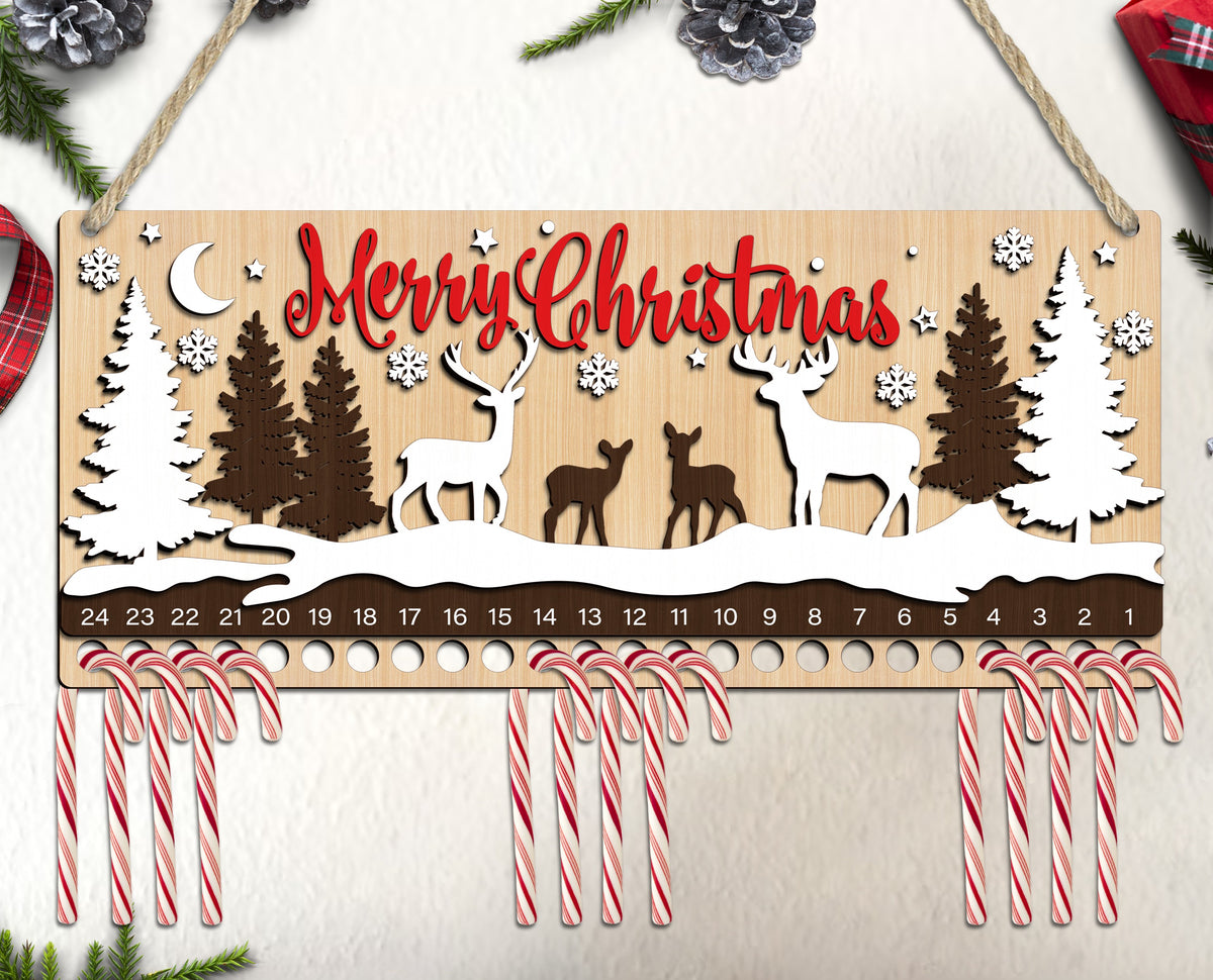 Christmas Laser Cut Files Bundle – Ornament, Countdown & Nativity SVG for Glowforge, xTool