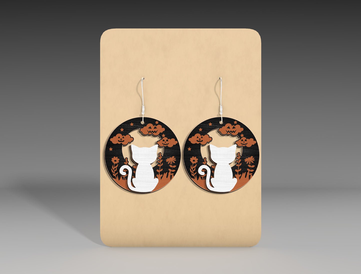 Halloween Deer Earrings SVG Bundle 5 Designs for LightBurn Glowforge xTool