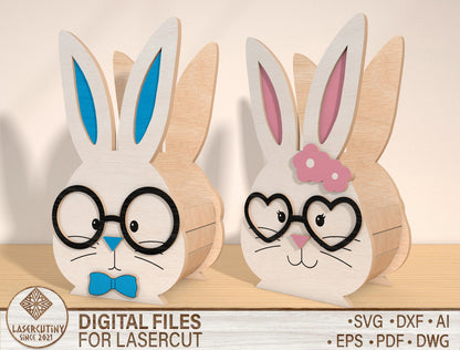 Easter Bunny Basket SVG Bundle Cute Bunny Egg for LightBurn and xTool