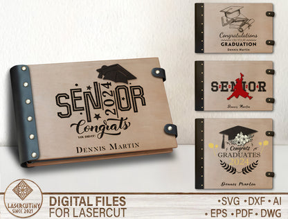 Graduation Book Binder SVG Laser Cut File for xTool and Glowforge