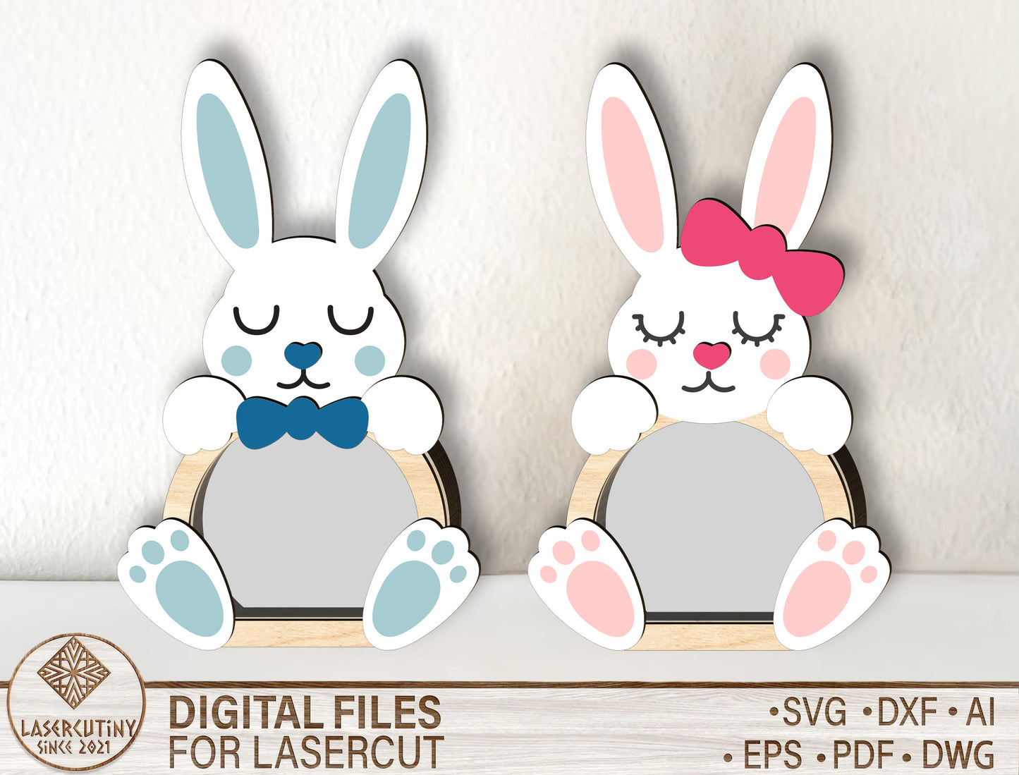 Easter Bunny Chocolate Holder SVG Bunny Egg for Glowforge and xTool