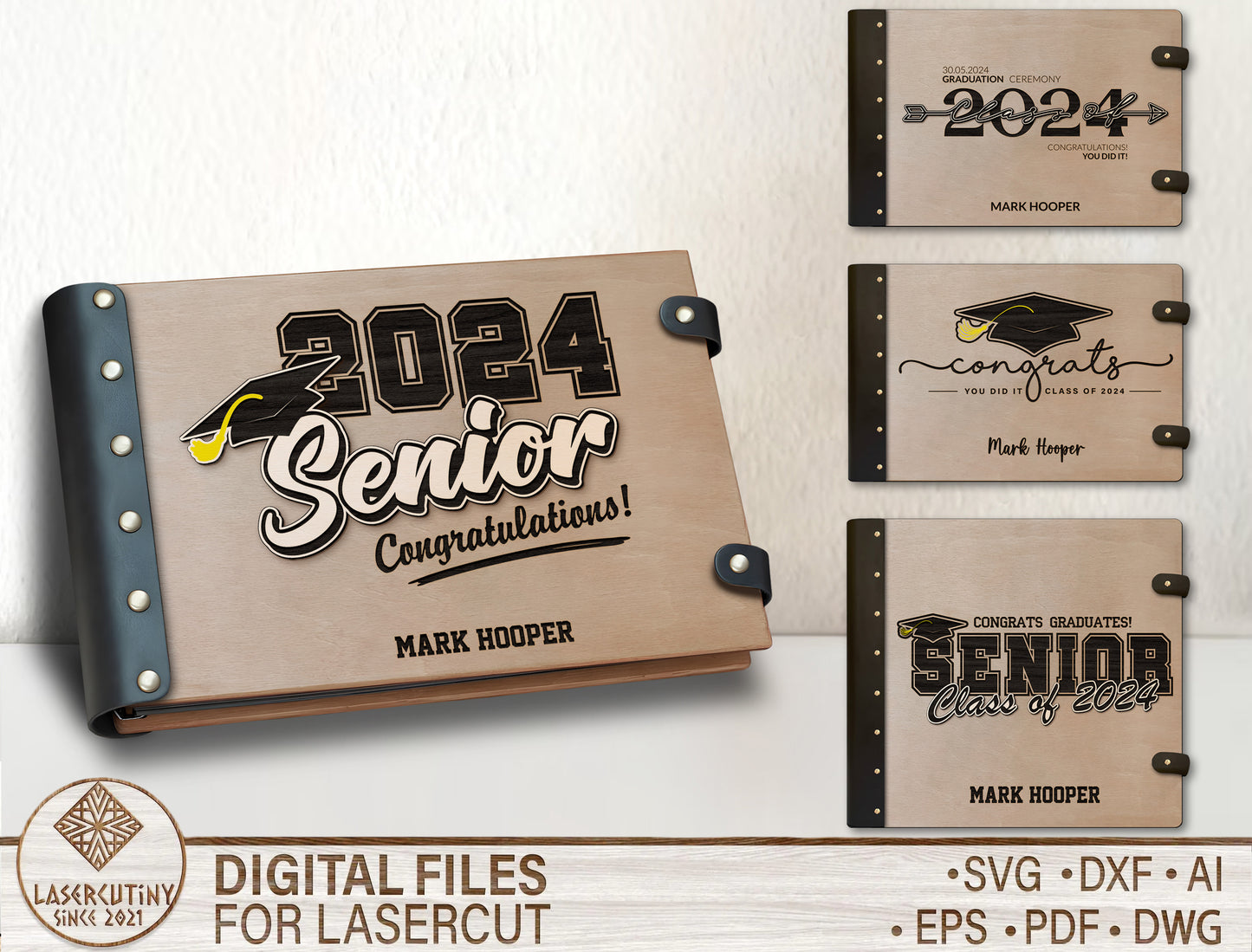 Senior Graduation Album SVG Laser Cut File for xTool and Glowforge