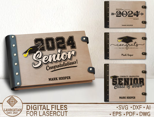 Senior Graduation Album SVG Laser Cut File for xTool and Glowforge