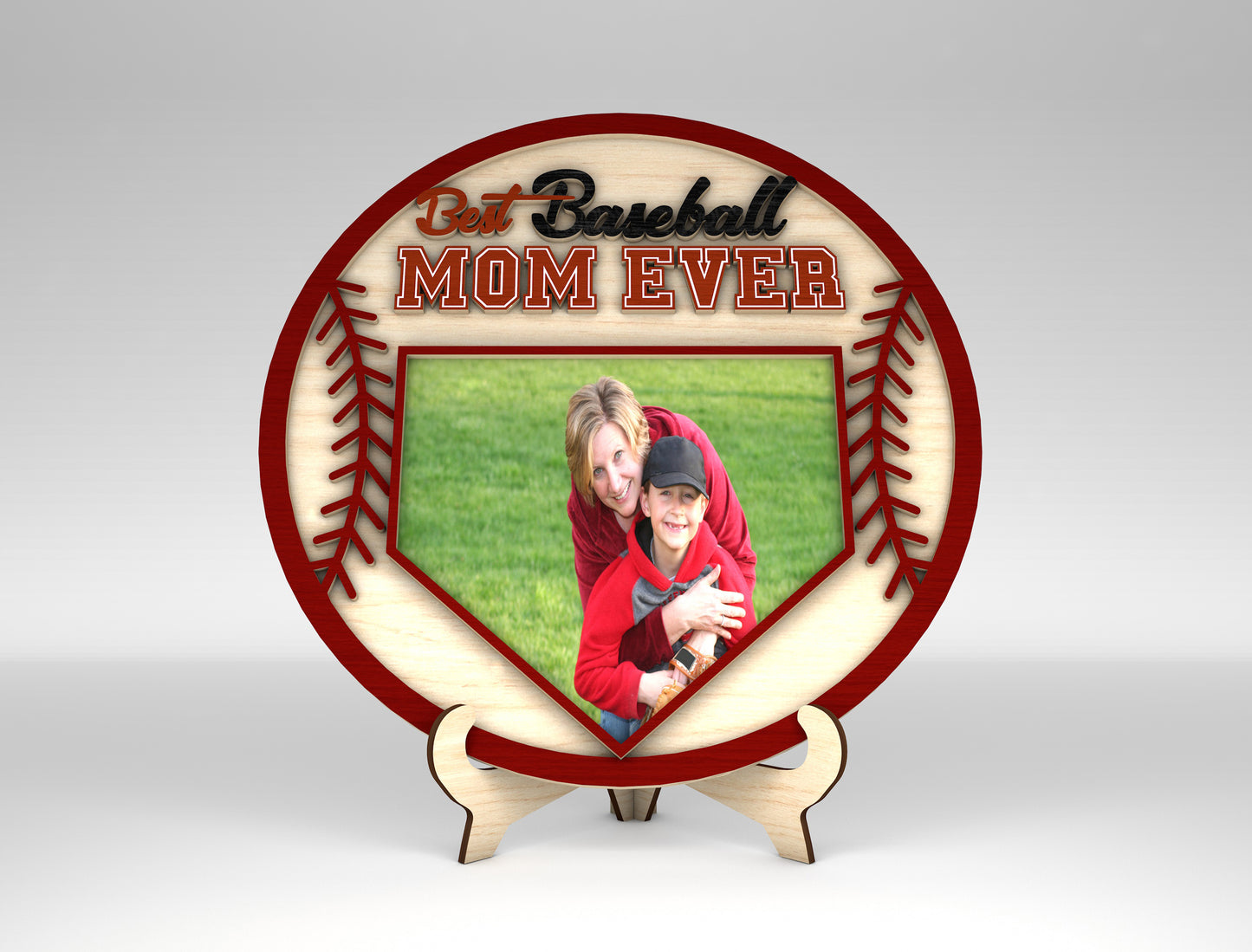 Baseball Mom Photo Frame SVG Best Baseball Mom for Glowforge
