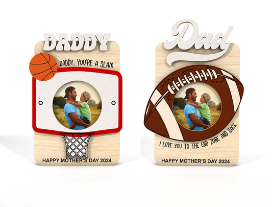 Father's Day Sports Photo Magnet SVG Bundle Laser Cut File for Glowforge and LightBurn