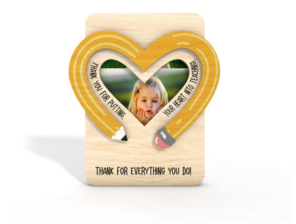 Teacher Photo Magnet Frame SVG Bundle for Glowforge and LightBurn