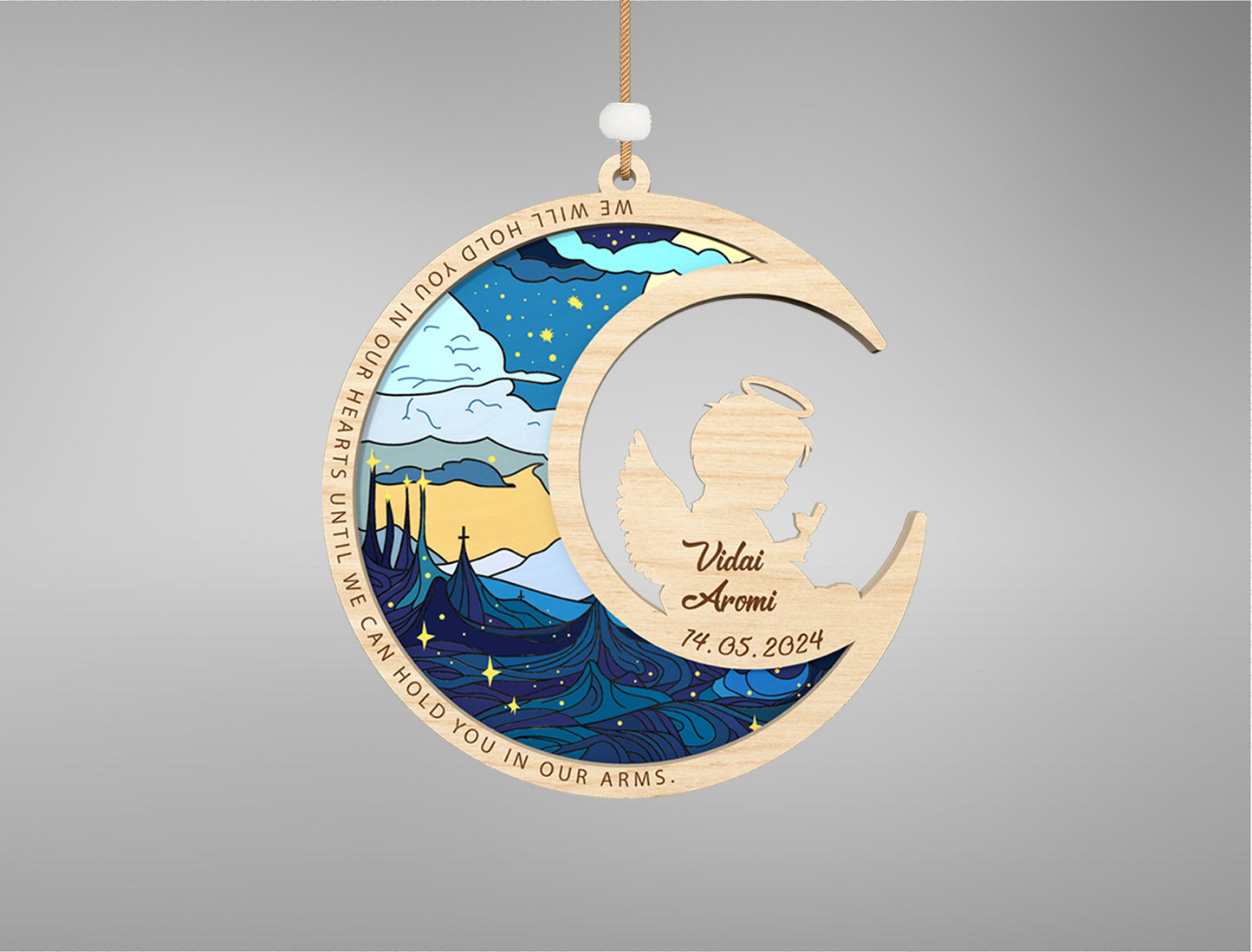 Moon Baby Memorial Ornament SVG Bundle for LightBurn and Glowforge