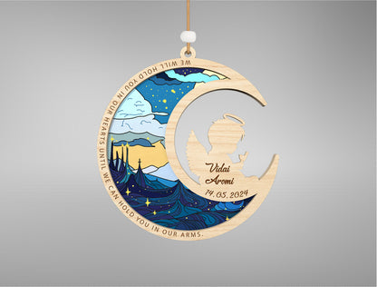 Moon Baby Memorial Ornament SVG Bundle for LightBurn and Glowforge