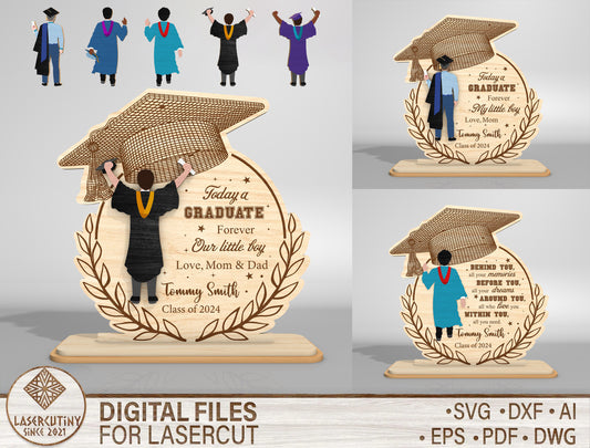 Personalized Graduation Boy Sign SVG for xTool and LightBurn