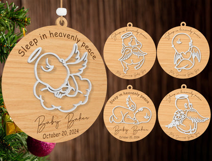 Angel Baby Memorial Ornament SVG Bundle for Glowforge and xTool