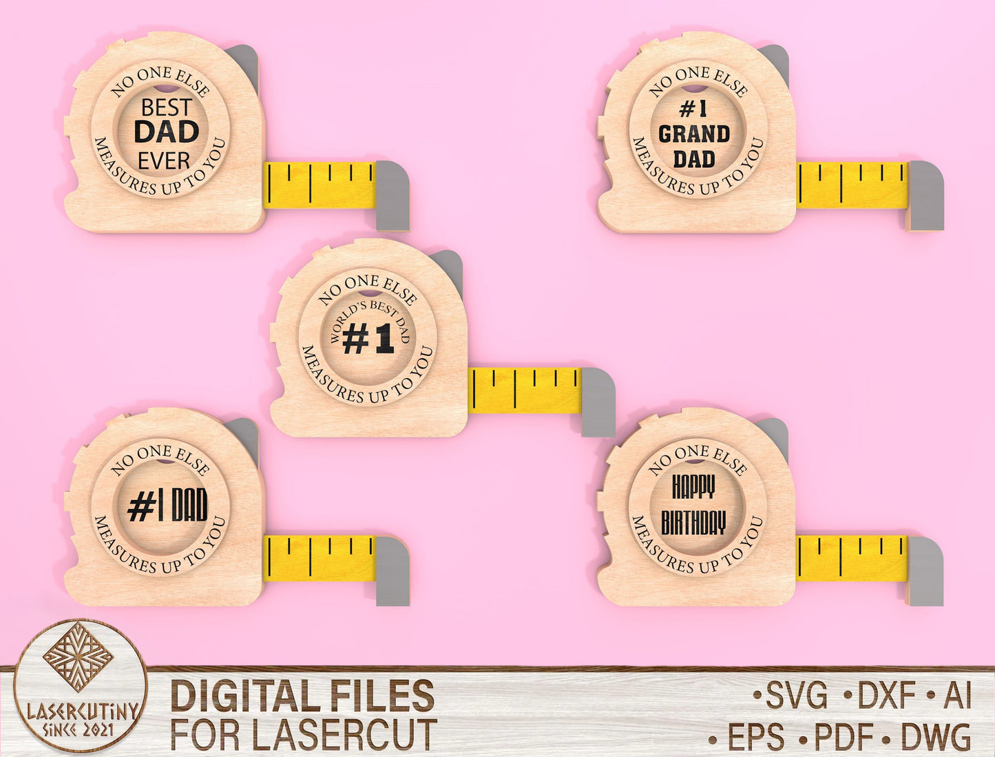 Best Dad Card Holder SVG Laser Cut File for Glowforge and LightBurn