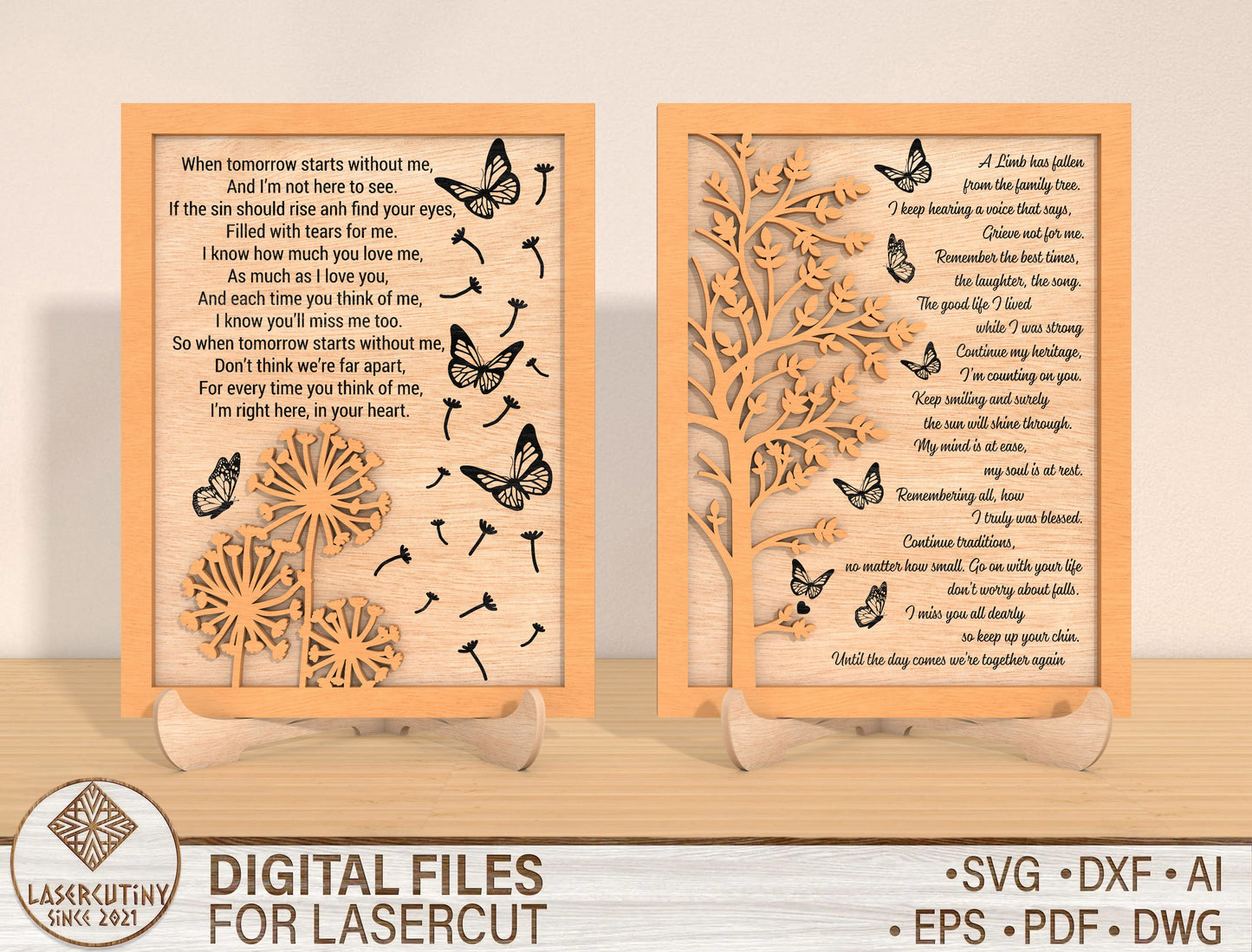 Memorial Quote Frame SVG Laser Cut File for xTool