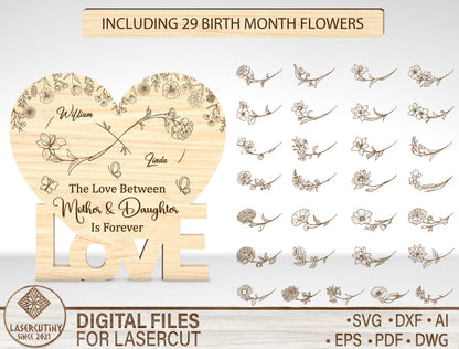 Personalized Turtle Family Name Sign SVG Bundle Laser Cut File for Glowforge and LightBurn