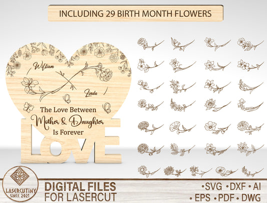 Personalized Turtle Family Name Sign SVG Bundle Laser Cut File for Glowforge and LightBurn