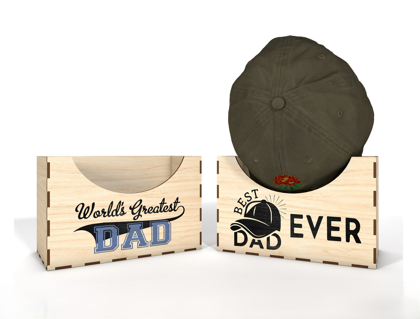 Dad Hat Rack SVG Bundle Laser Cut File for Glowforge and xTool
