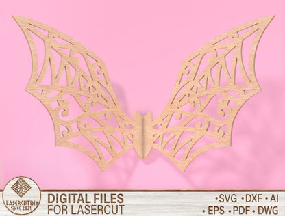 Butterfly Wing Wall Decor SVG Laser Cut File for Glowforge and xTool