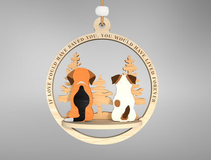 Dog Breed Memorial Ornament SVG Bundle for Glowforge and LightBurn
