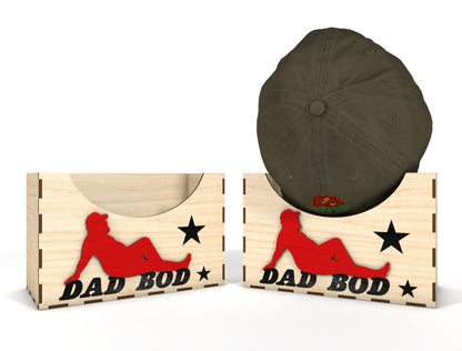 Personalized Dad Hat Holder SVG Bundle Laser Cut File for LightBurn and xTool