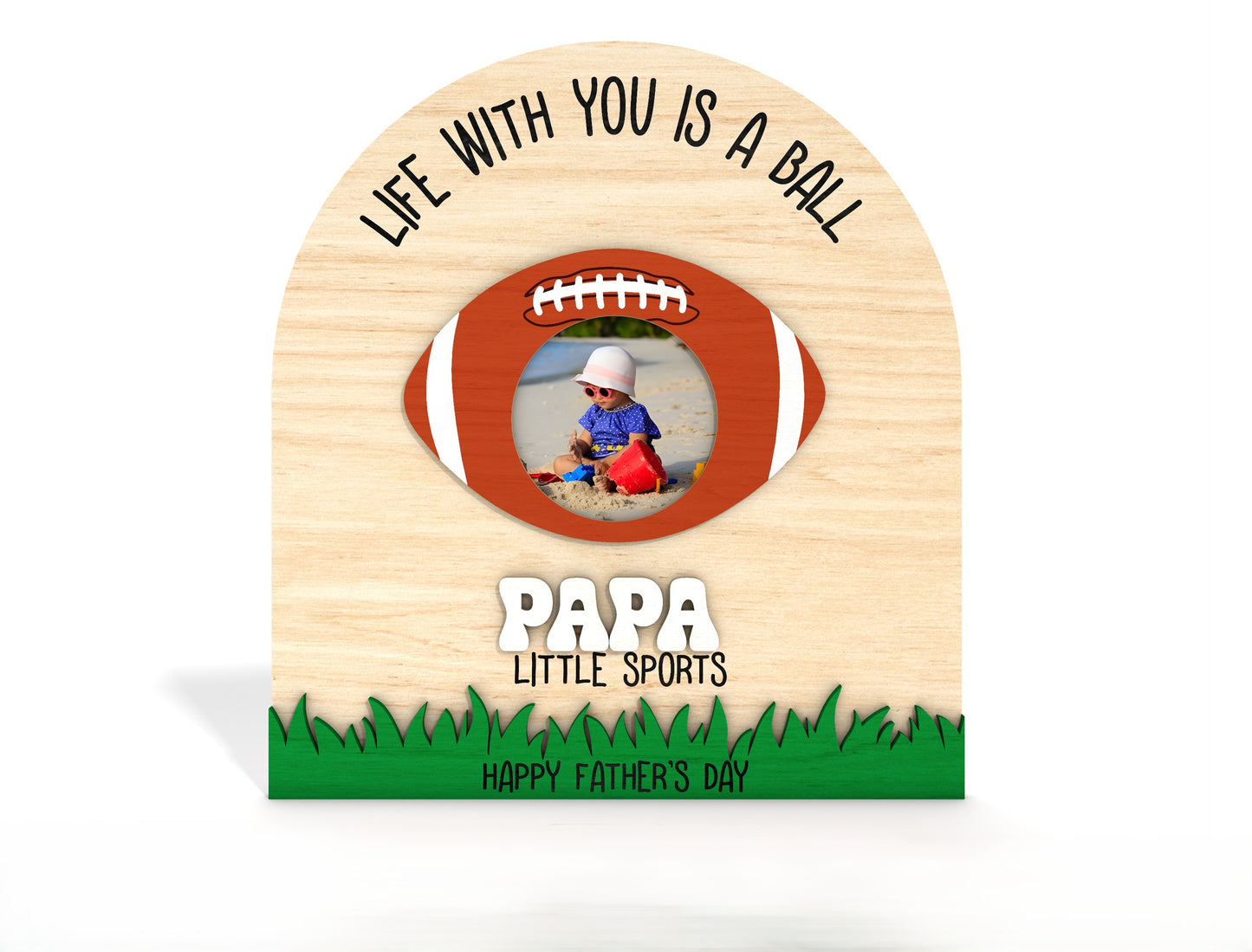 Football Dad Photo Sign SVG Bundle Laser Cut File for xTool and Glowforge