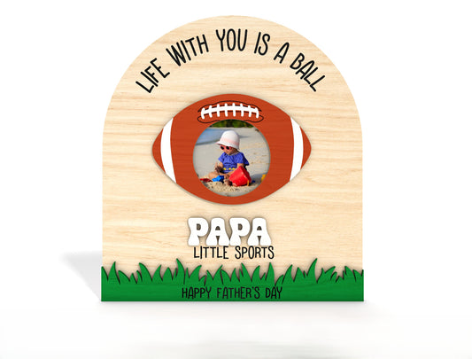 Football Dad Photo Sign SVG Bundle Laser Cut File for xTool and Glowforge