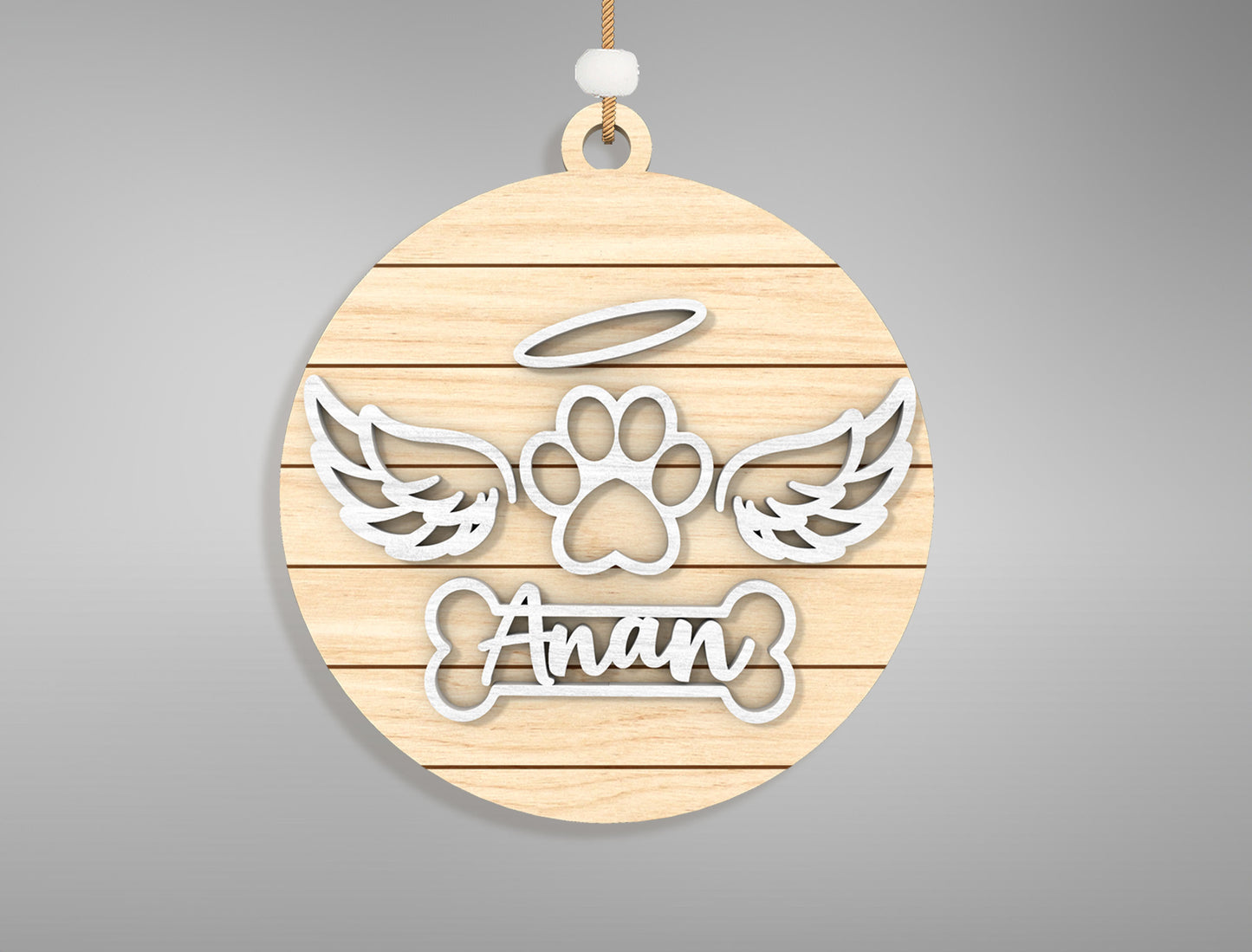 Personalized Pet Memorial Ornament SVG Bundle for LightBurn and Glowforge