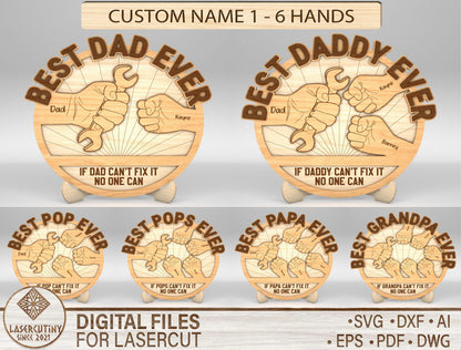 If Dad Can't Fix It Sign SVG Laser Cut File for Glowforge and LightBurn